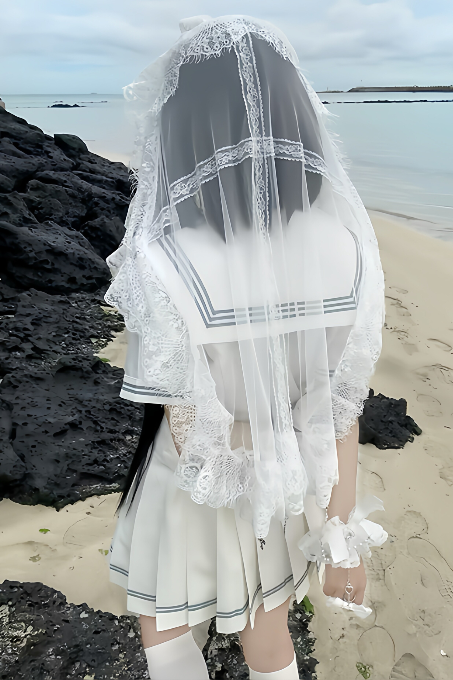 Pure Girl Sailor Top + Skirt + Ribbon
