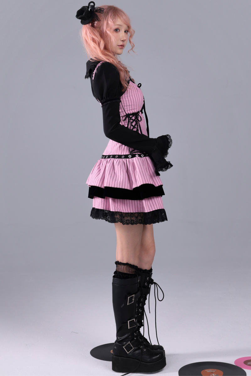 Striped Velvet Performance Dress