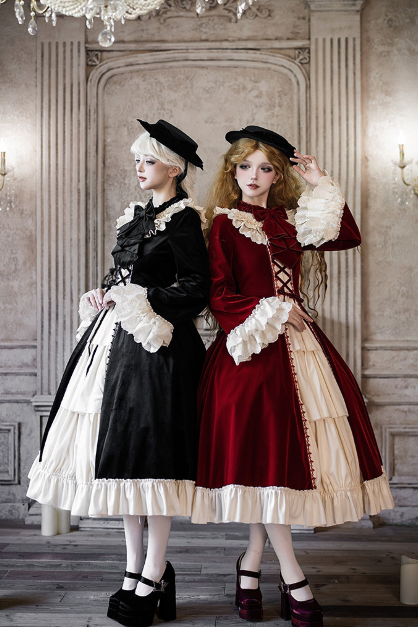 Classical Dress + Collar + Ribbon + Hat