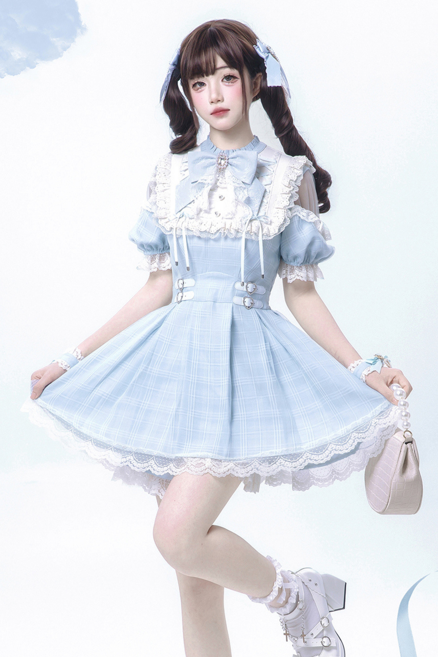 [pre-order] Sweet Girly Aqua Dress