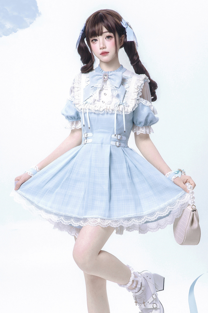 [pre-order] Sweet Girly Aqua Dress