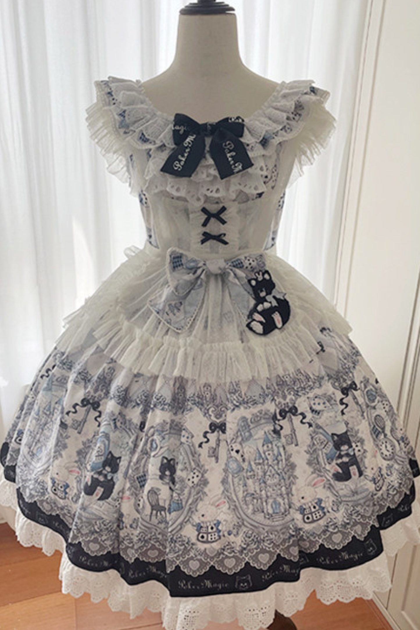 Rabbit Hole Alice Lolita Dress + Jsk + Cat Ear Headband + Headband + Hat + Clip + Bonnet