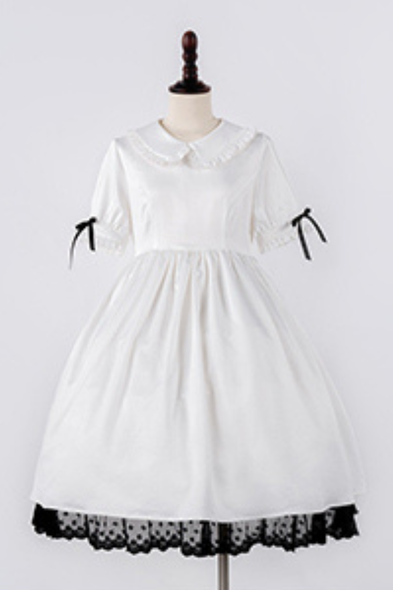 Lantern Angel Maid Lolita Dress + Apron + Detachable Collar