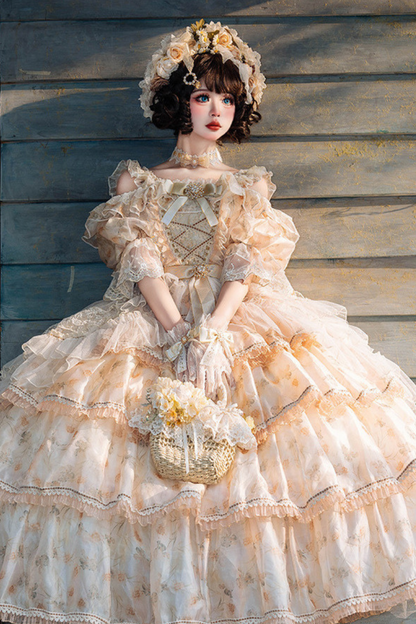Flower Wedding Retro Girl Lolita Dress