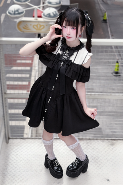 Off-shoulder Dark Sweet Dress