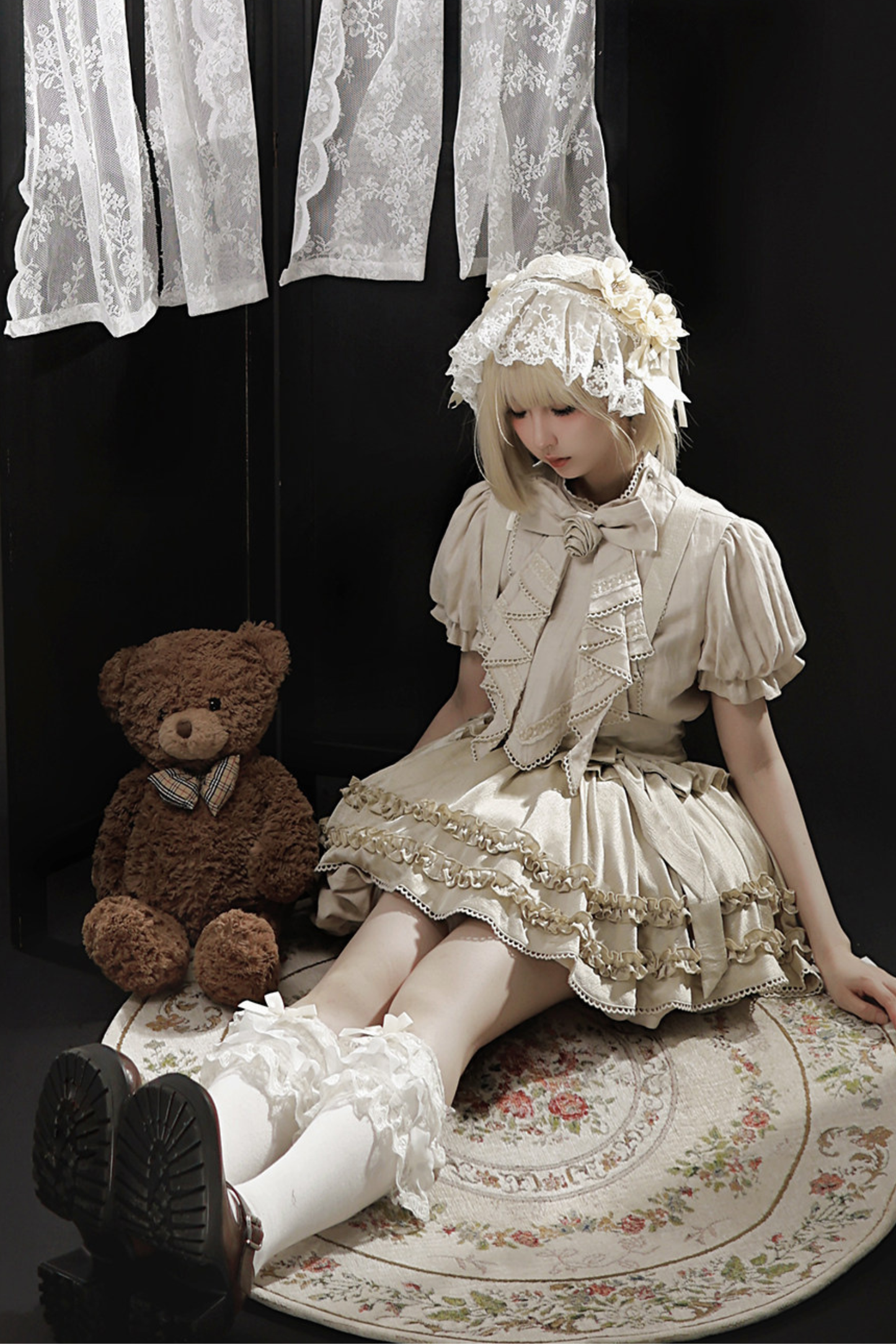Antique Lolita Top + Suspender Skirt
