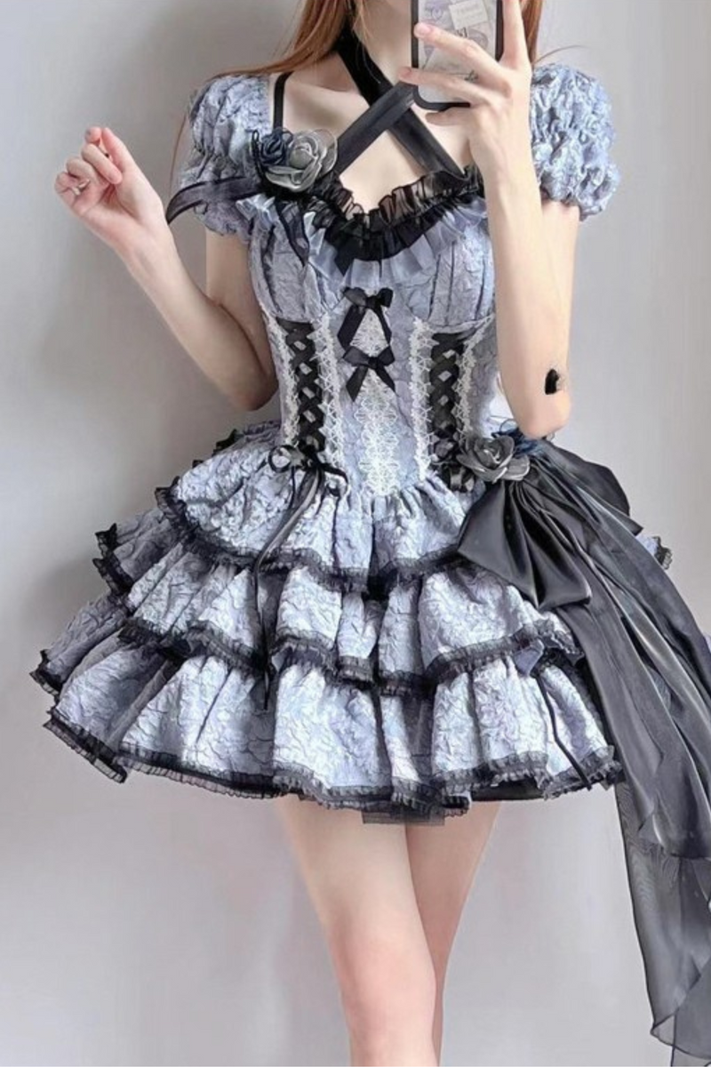 [pre-order] Medea Gothic Girly Ruffle Lolita Dress