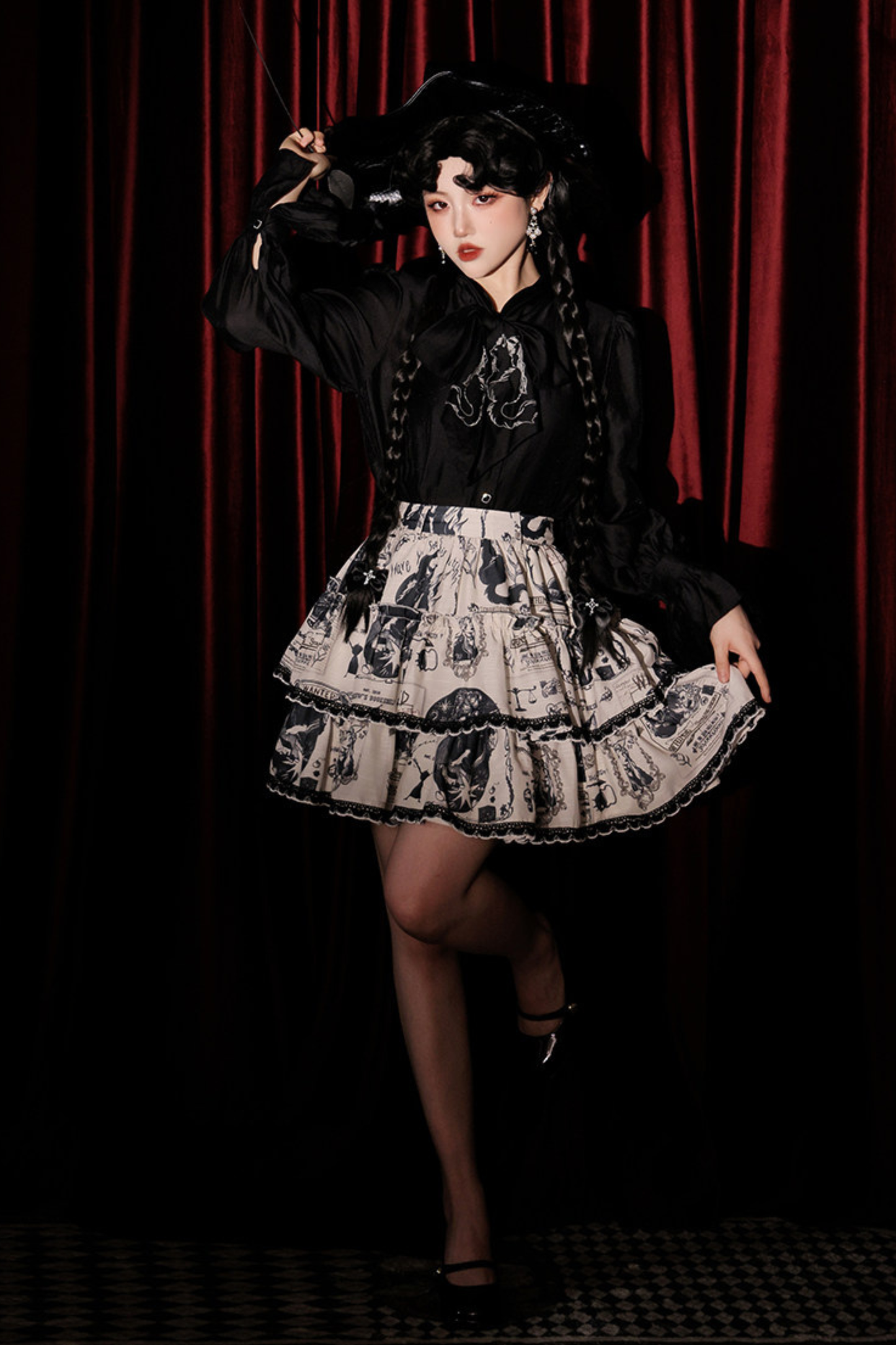 Chiffon Dark Shirt