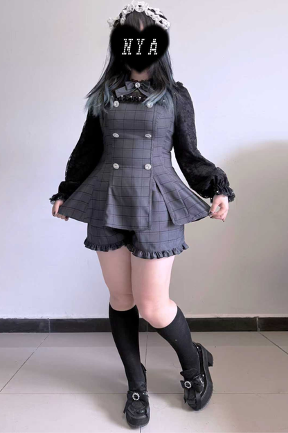 Lace Ribbon Top + Skirt