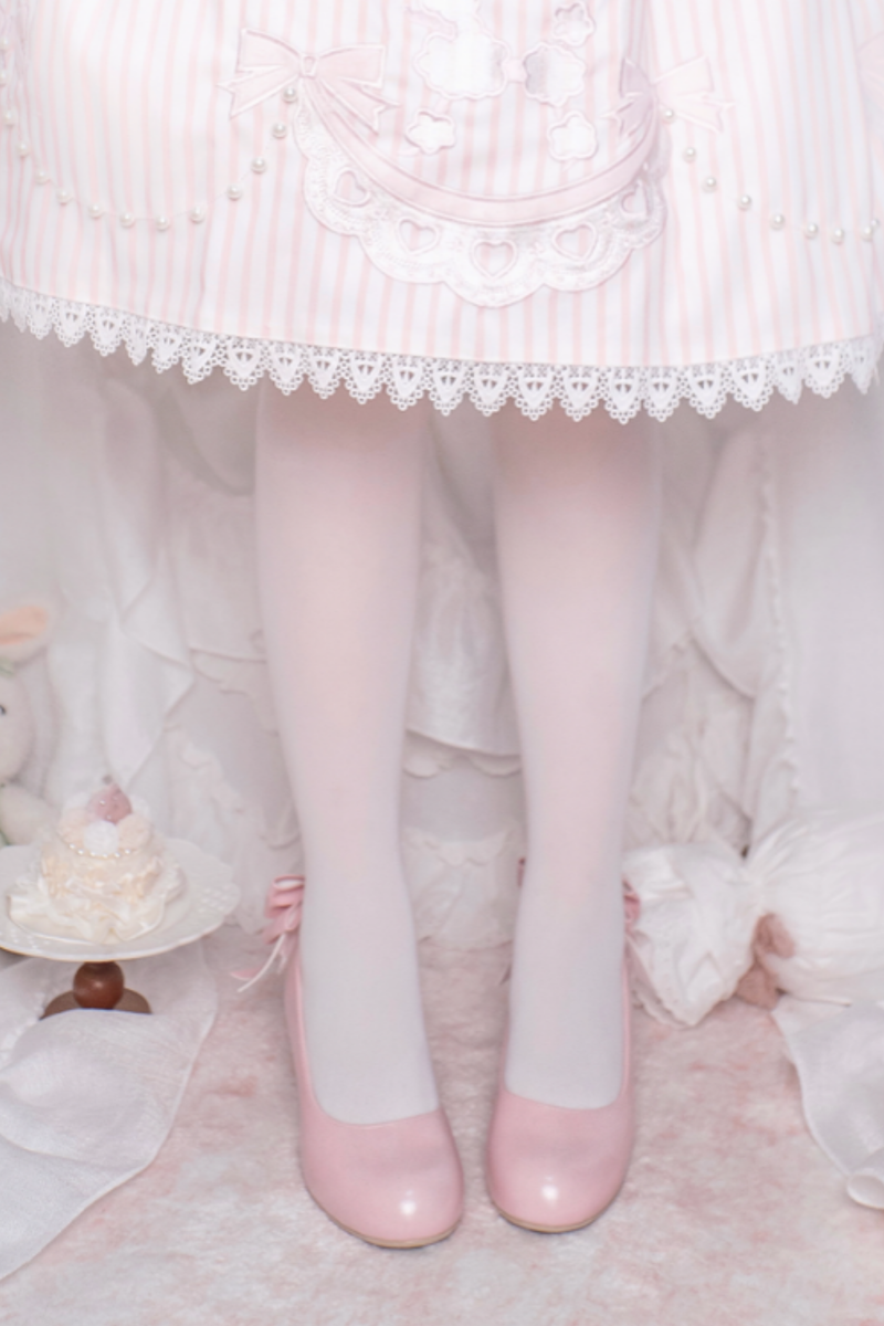 Retro Polka Dot Heart Lolita Sweet Shoes
