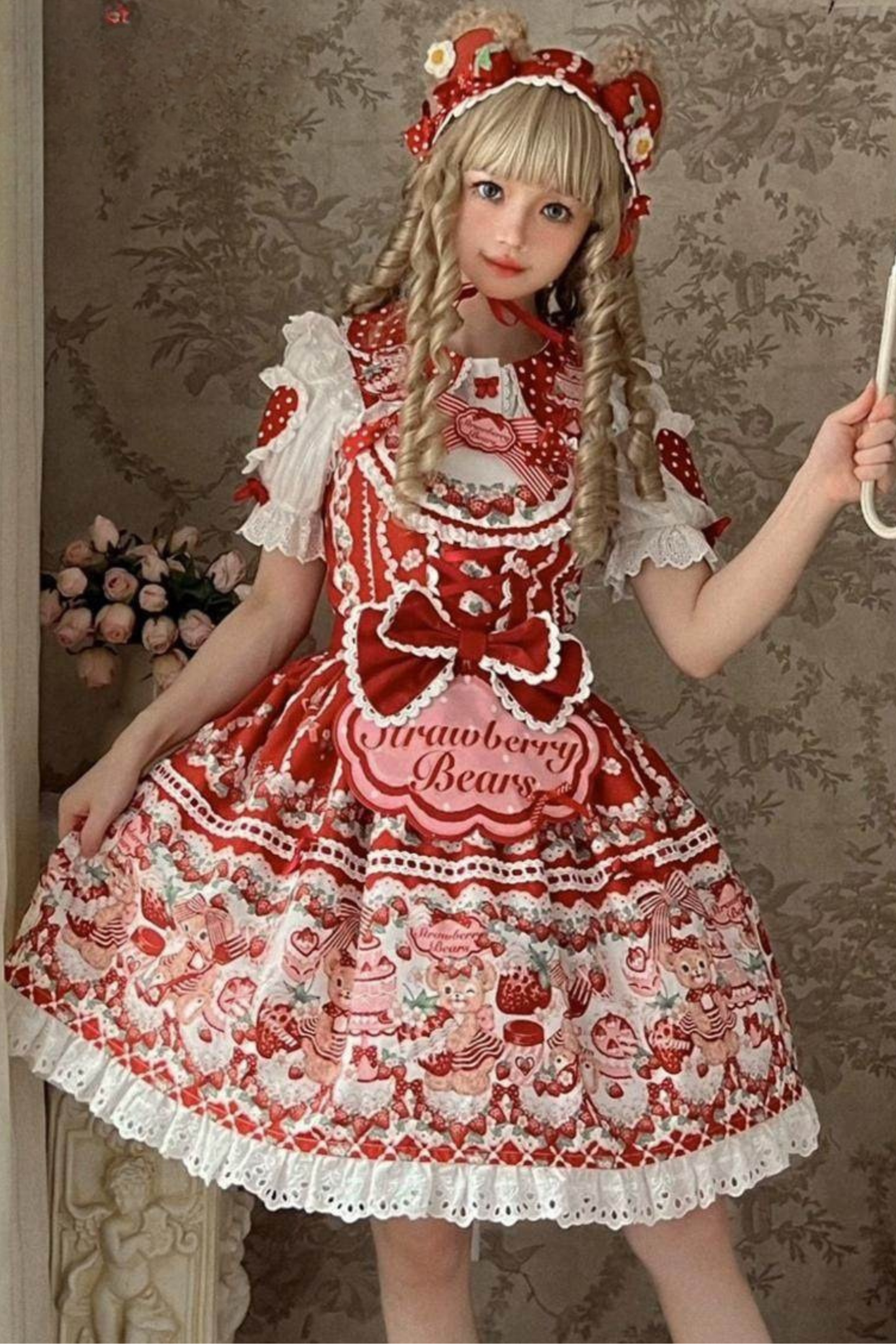 Bear Strawberry Field Lolita Jsk + Shirt