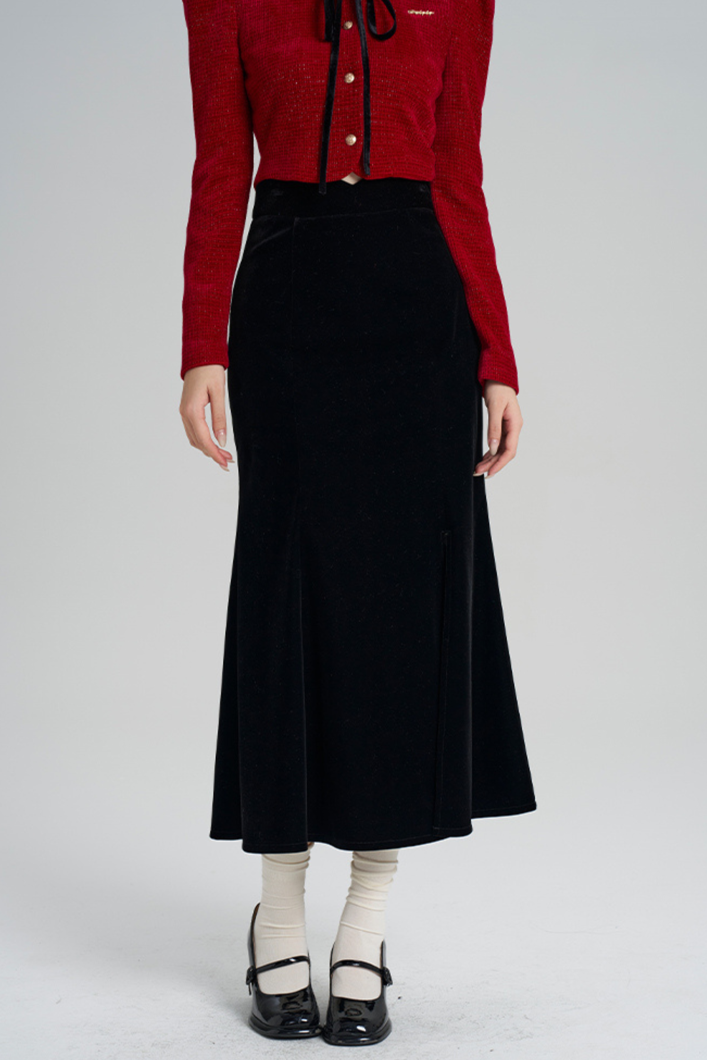 French Lame Knit Top + Mermaid Skirt