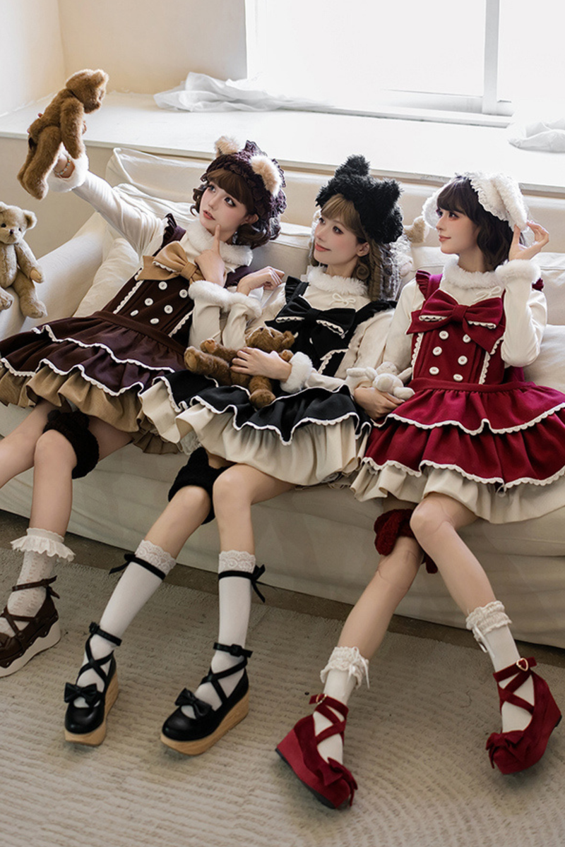Doll Lolita Dress + Top + Animal Leg Loops + Animal Headband