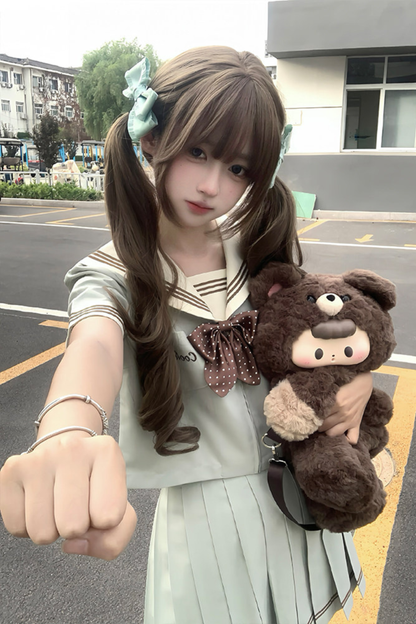 Cookie Wave Sailor Top + Skirt + Ribbon