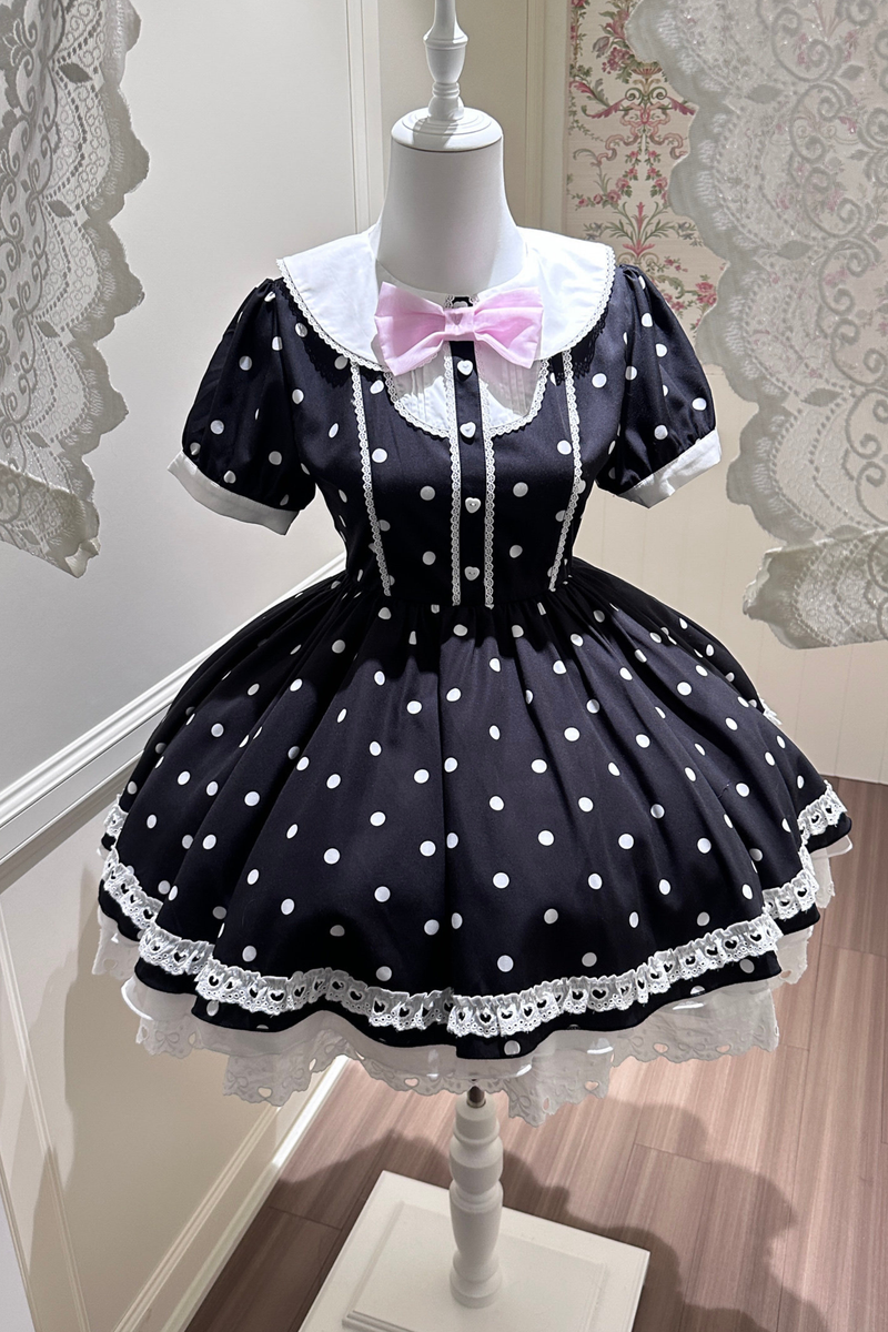 Heartbeat Dot Dress + Sheer Apron