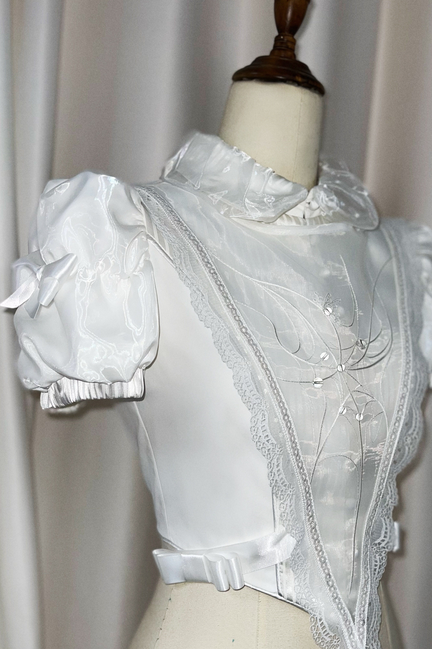 Spider Web French Blouse + Long Skirt