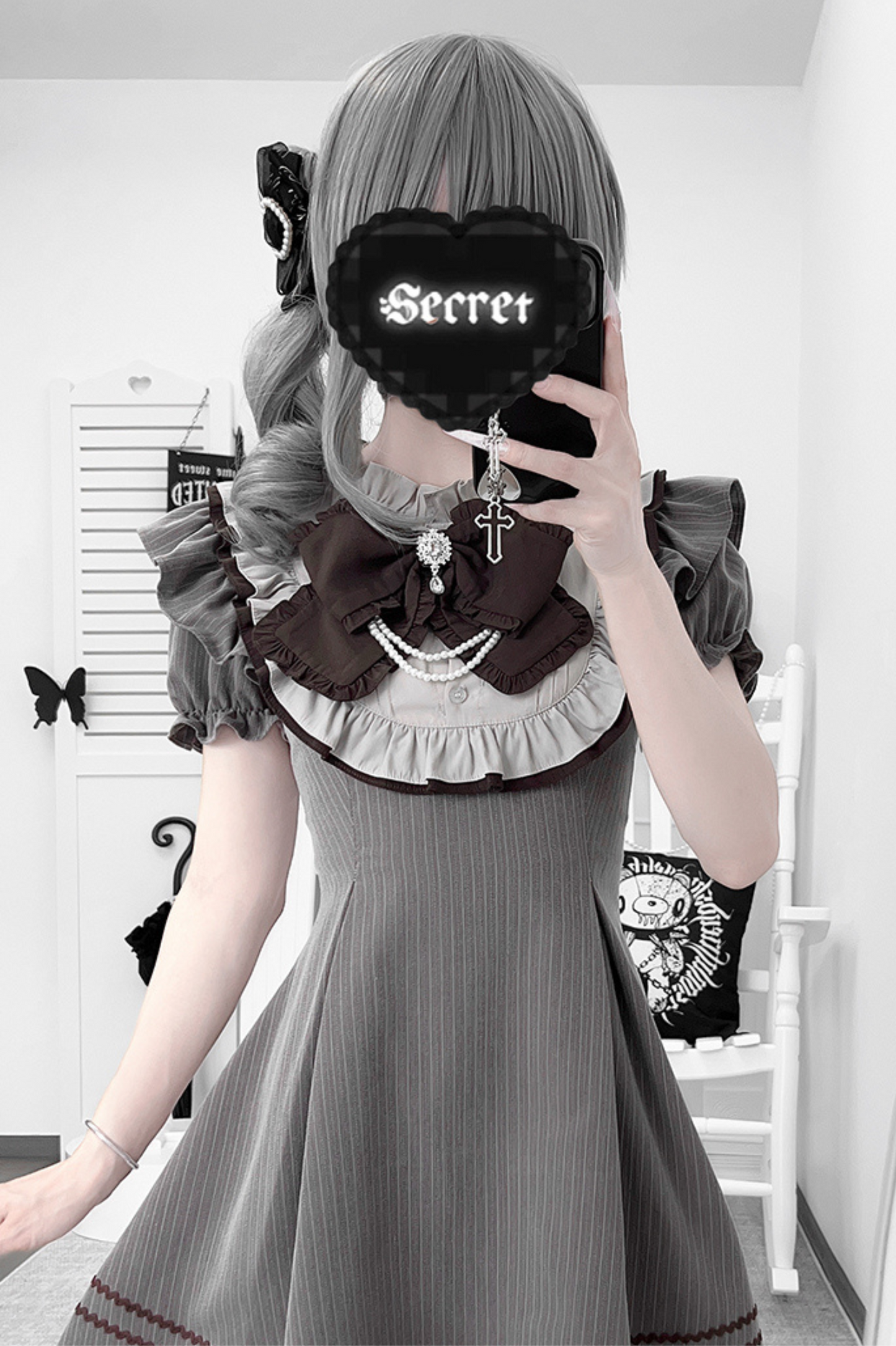 Ribbon Jirai Dark Subculture Dress