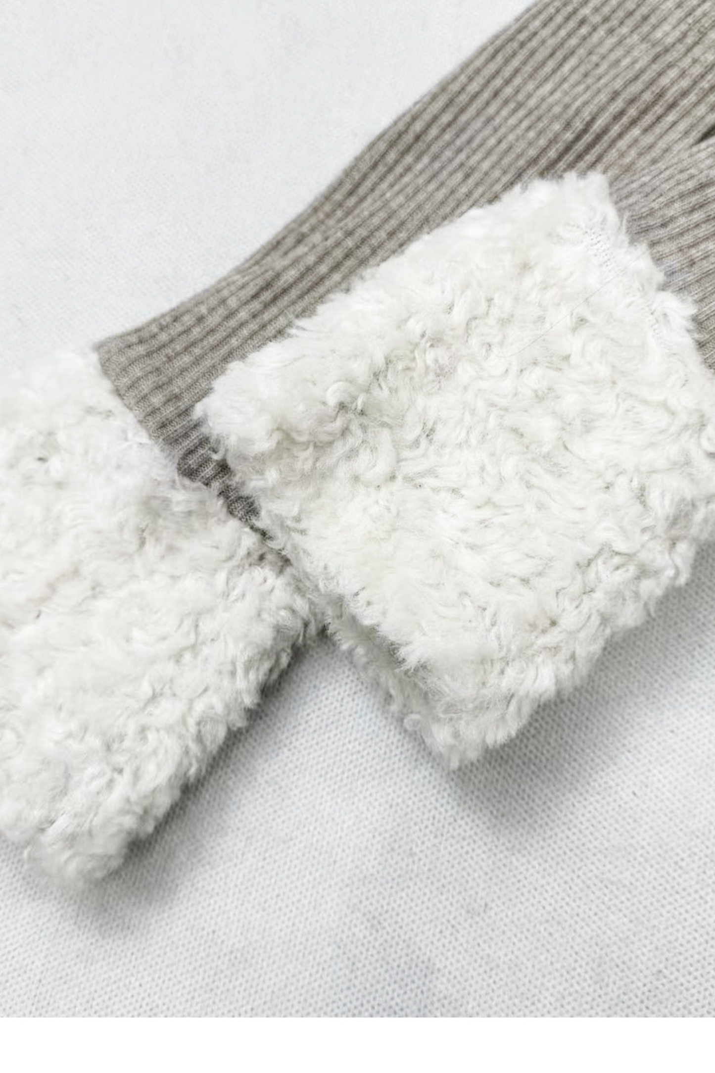 Fur Sleeve Knit Top