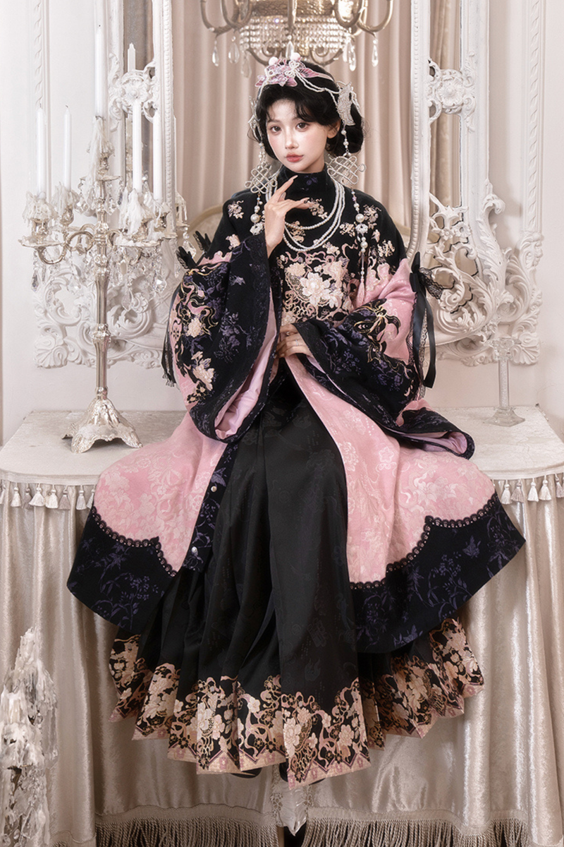 Chinese-style Long Jacket + Skirt