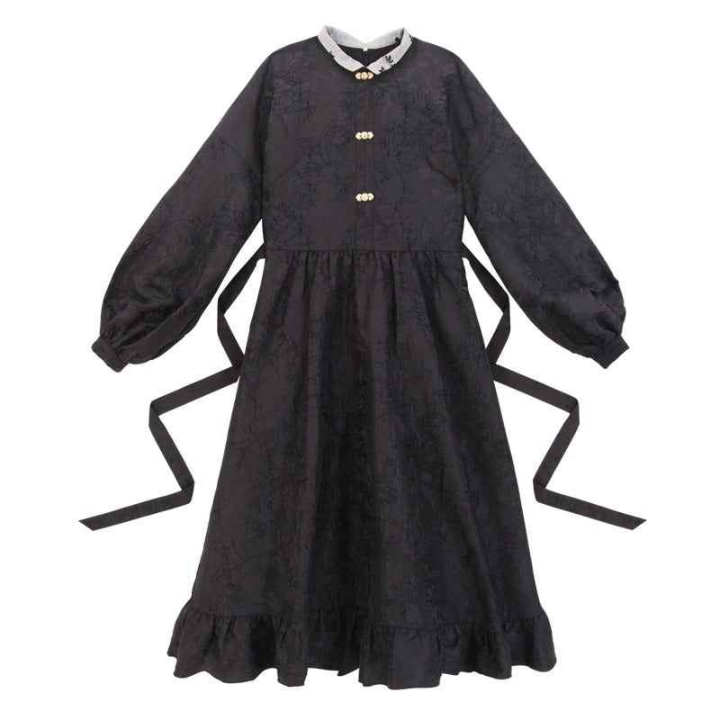 Stand Collar Chinese-style Long Dress