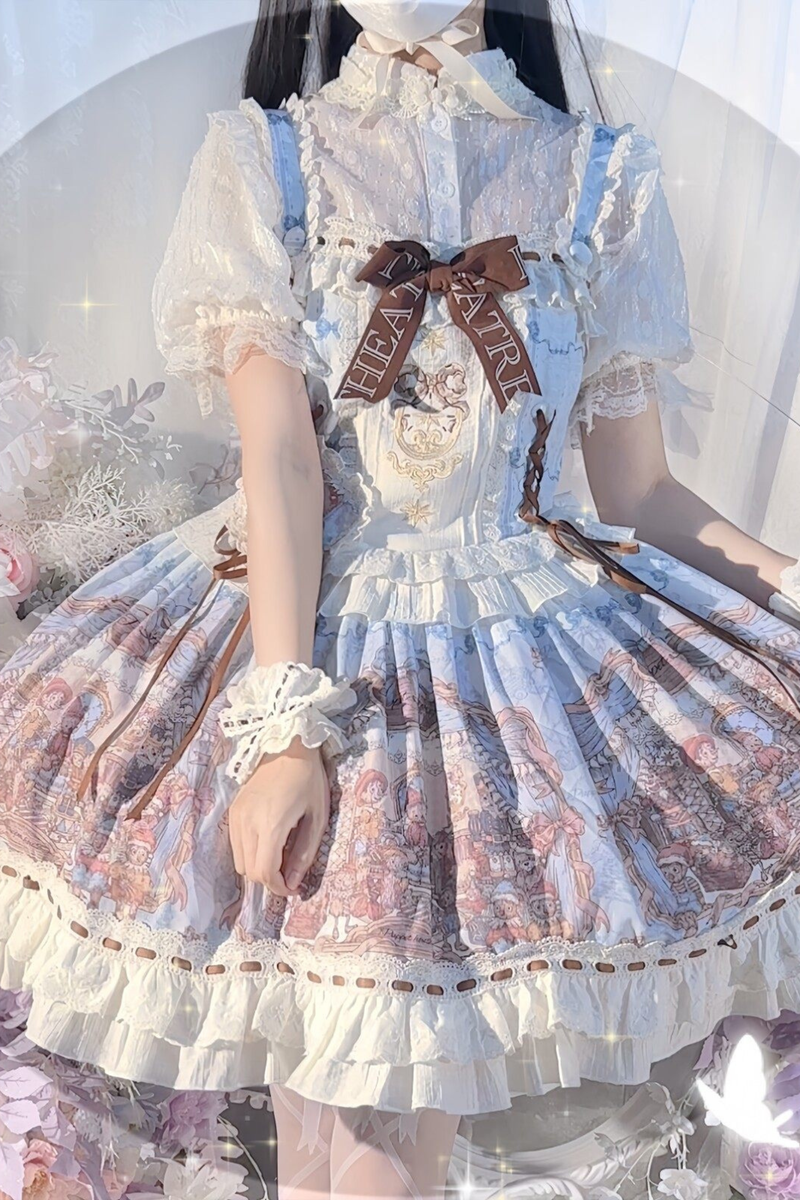 Retro Antique Lolita Jumper Skirt