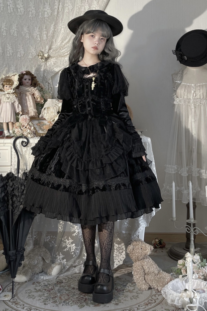Gothic Doll Lolita Dress + Short Jacket