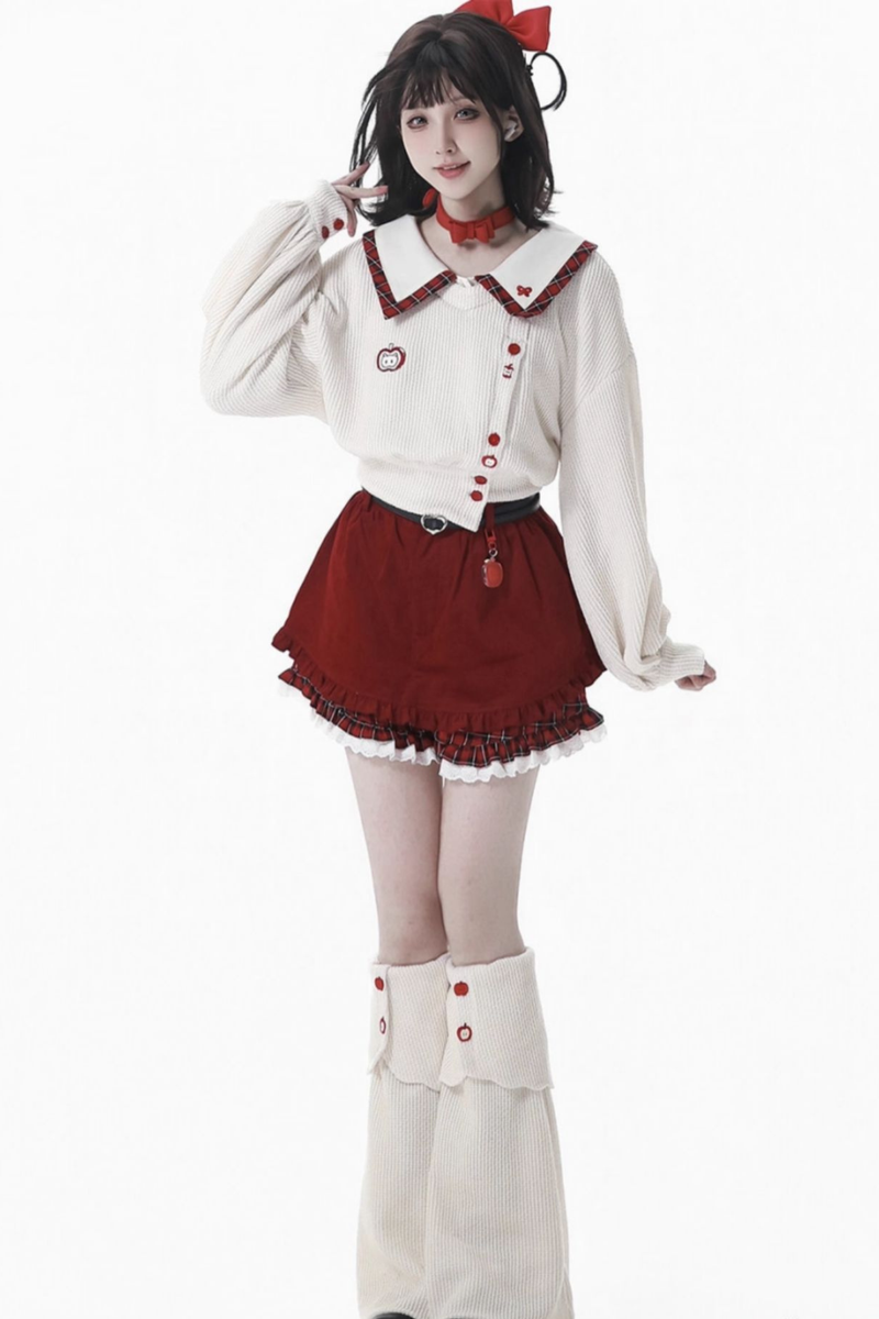 Fruit Milk Hooded Jacket + Top + Pants + Leg Warmers