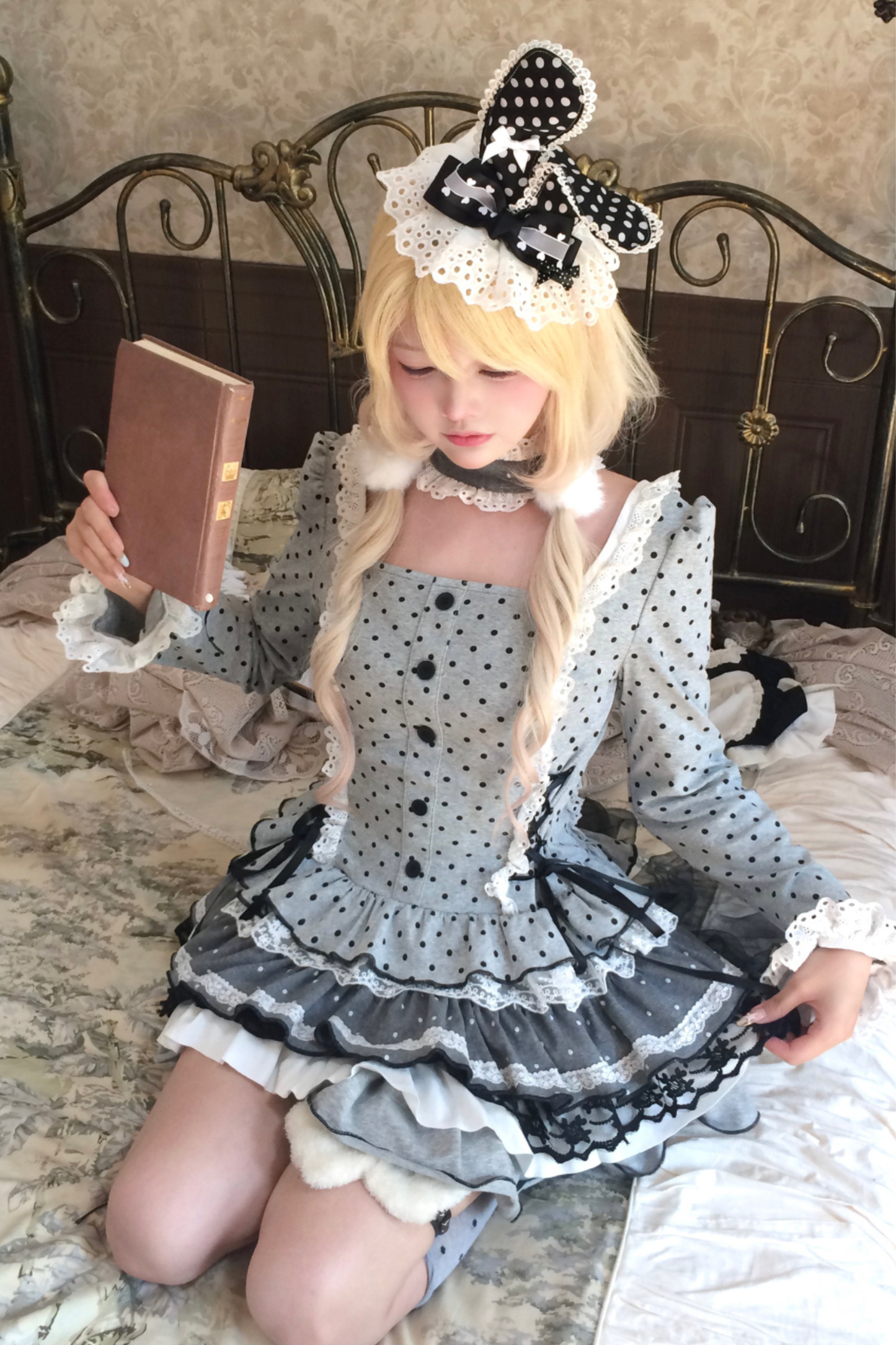 Dot Court Tiered Dress