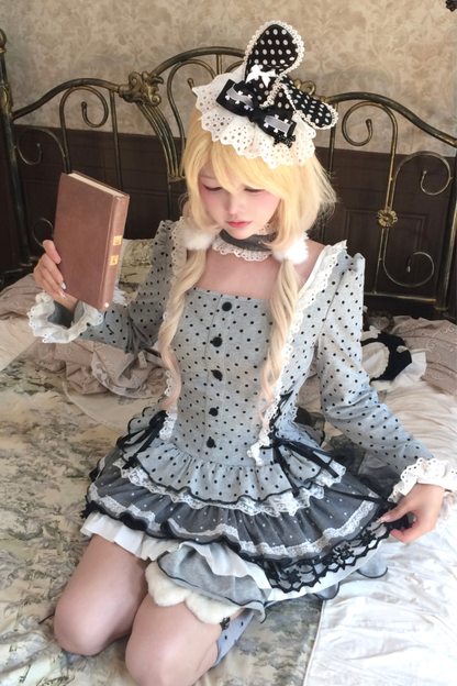Dot Court Tiered Dress