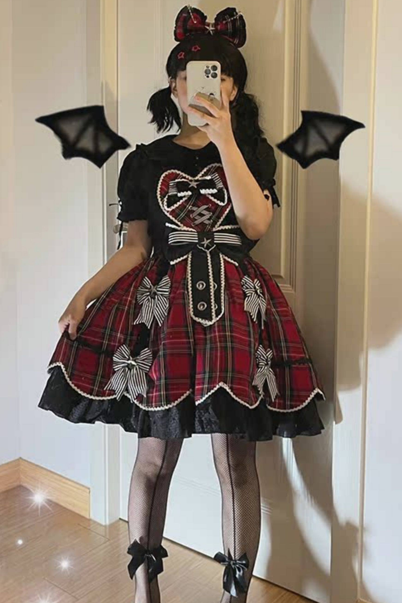Sweetheart Rock Lolita Dress + Headband