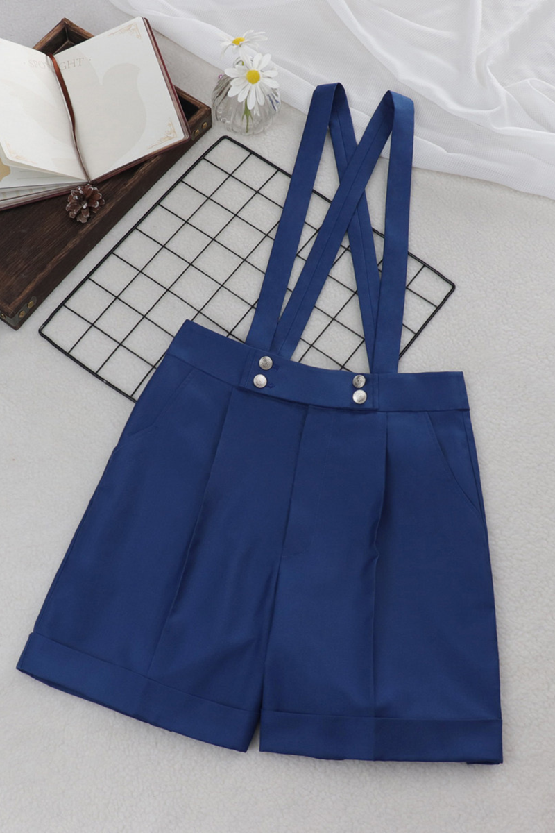 Sailor Shirt + Suspender Shorts + Tie + Beret
