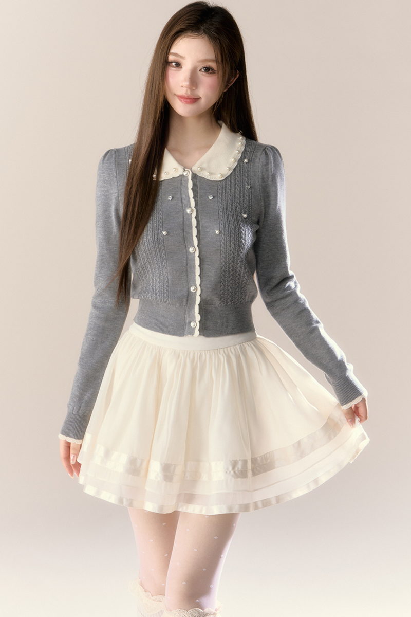 Sweet Island Doll Cardigan + Tight Skirt