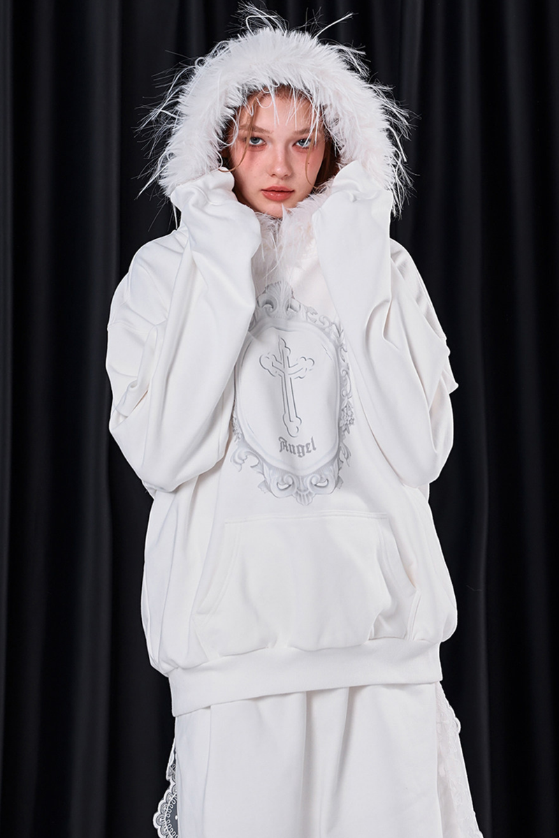 Fur Hood Loose Top