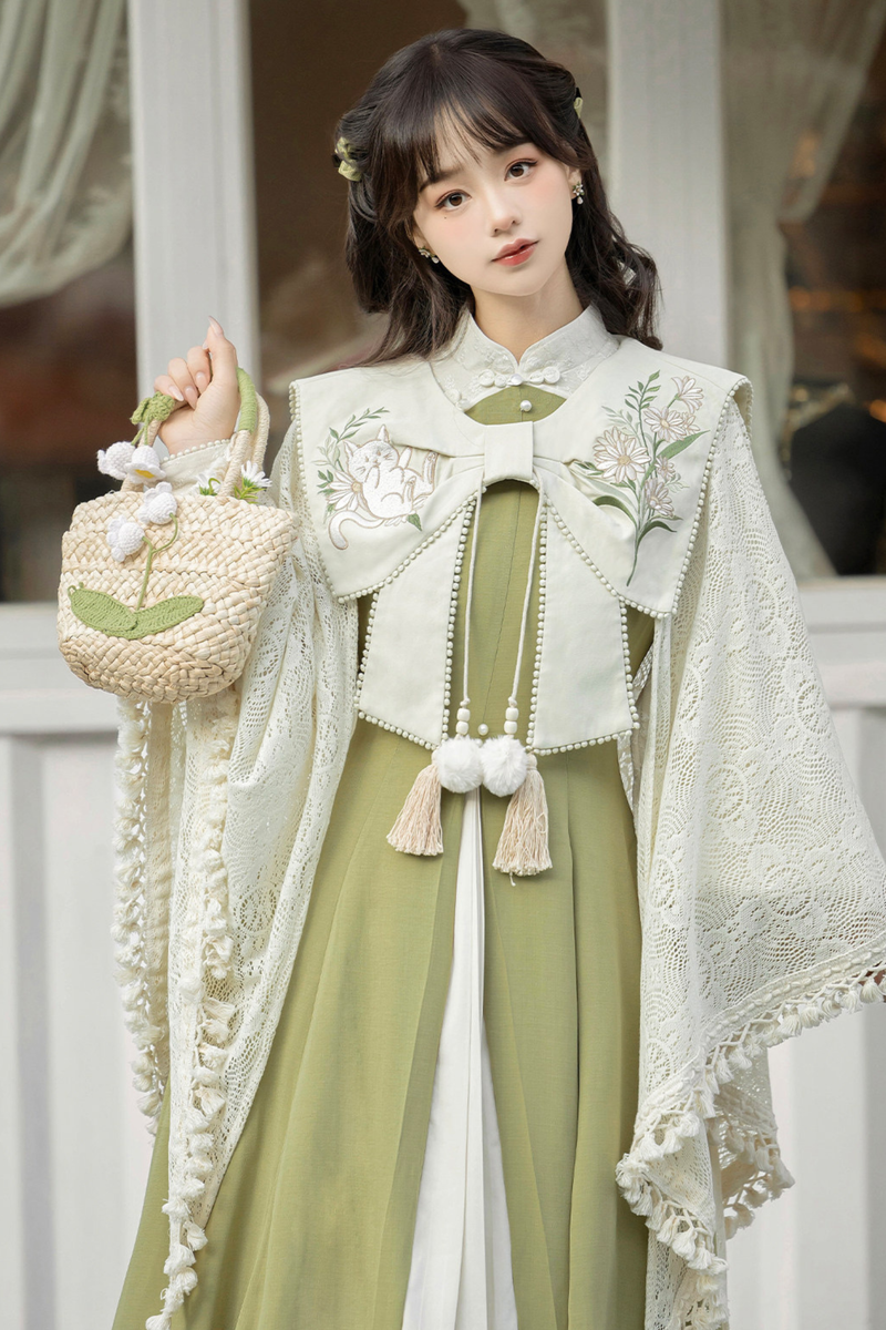 Retro Chinese Dress + Shawl