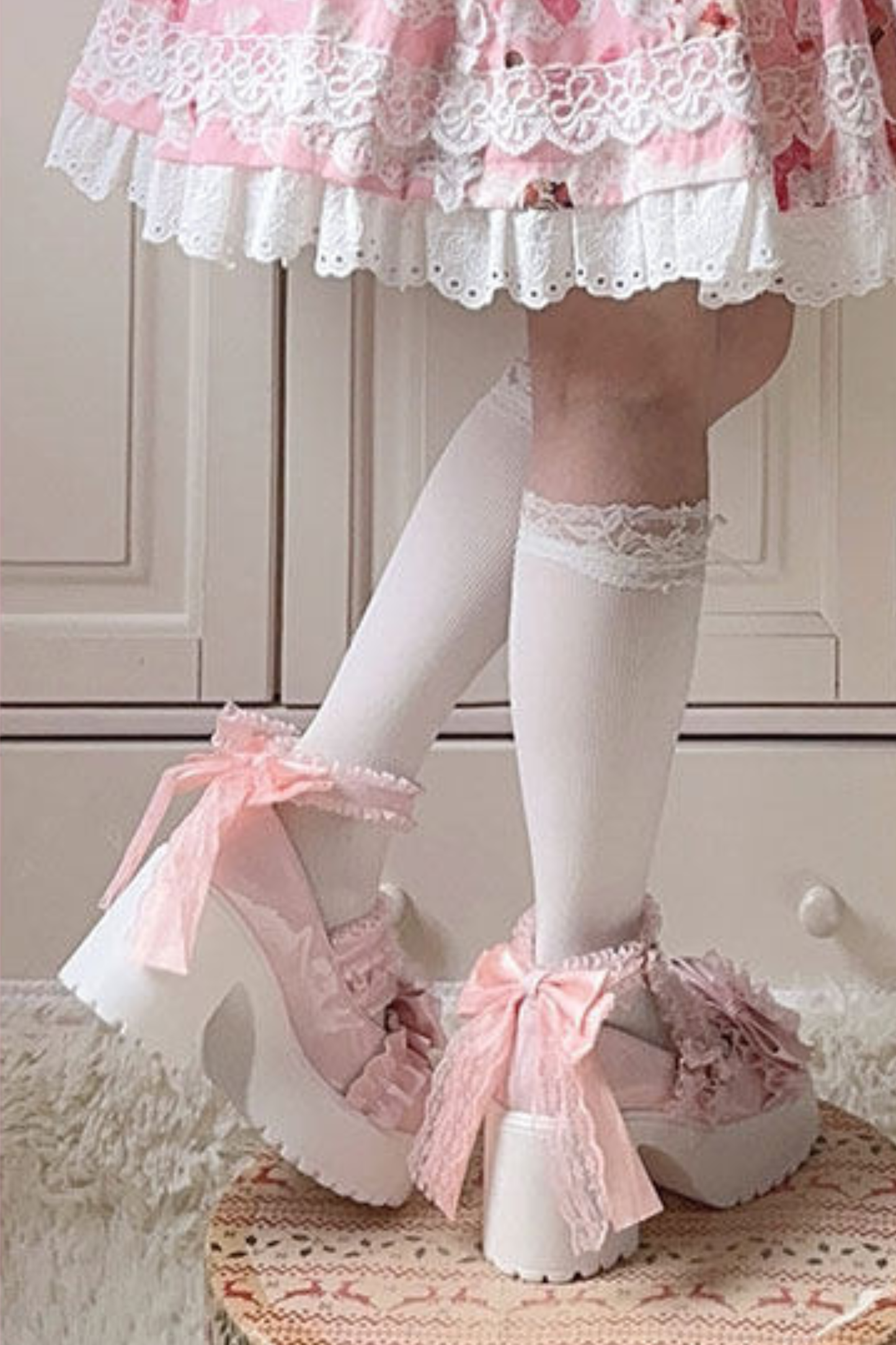 Lace Ruffle Lolita Shoes
