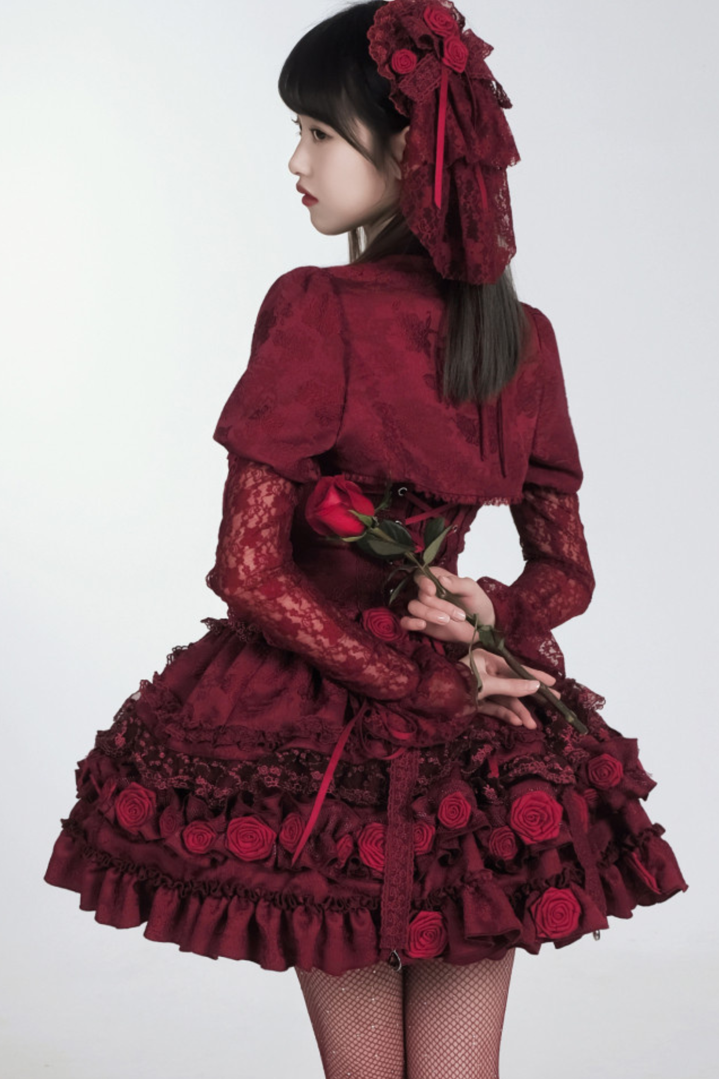 Dark Gothic Style Lolita Dress + Shawl