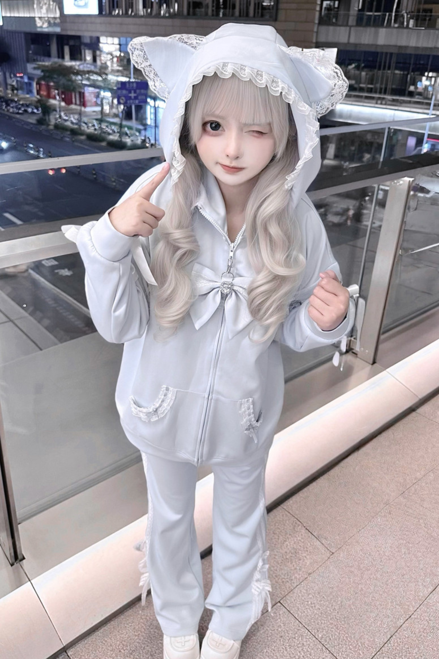 Subculture Cat Ear Hooded Jacket + Pants + Hat