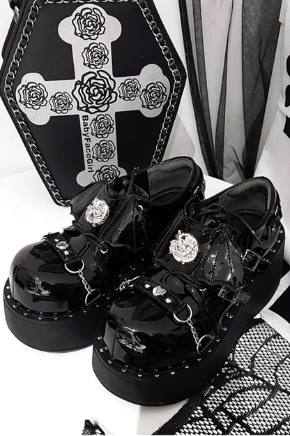 Punk Platform Dark Shoes