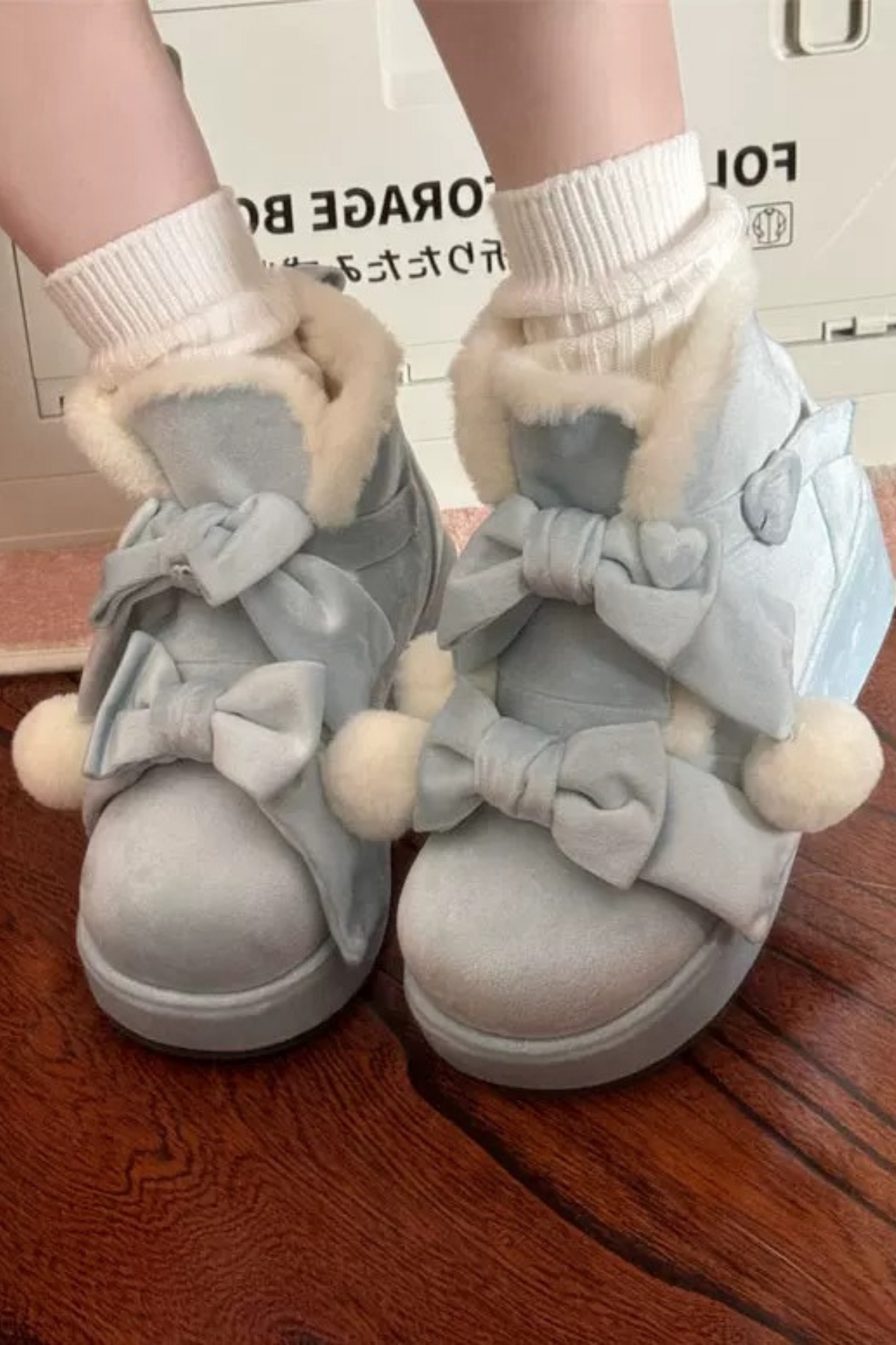 [pre-order] Ribbon Snow Girly Boots