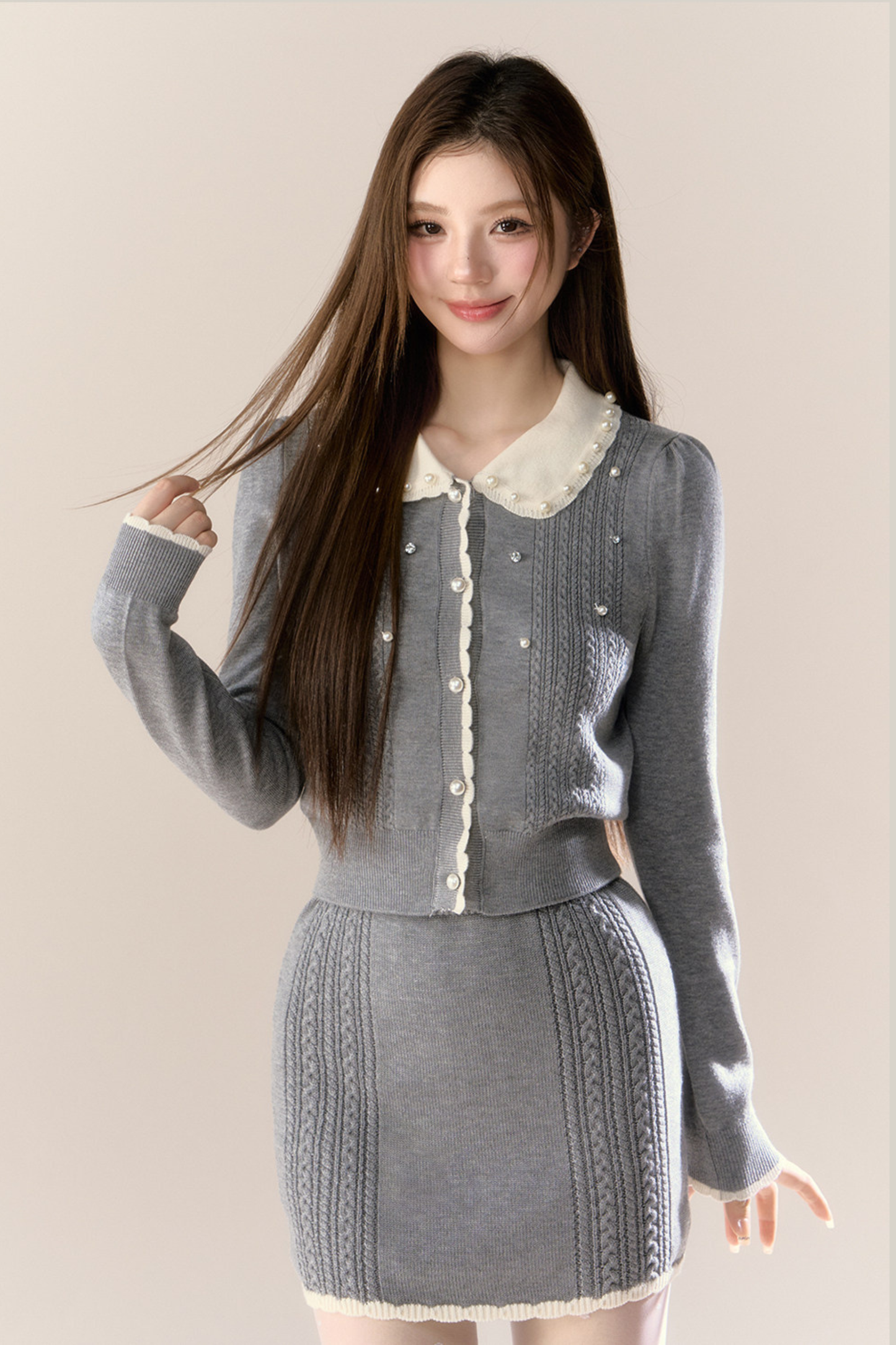 Sweet French Knit Top + Tight Skirt