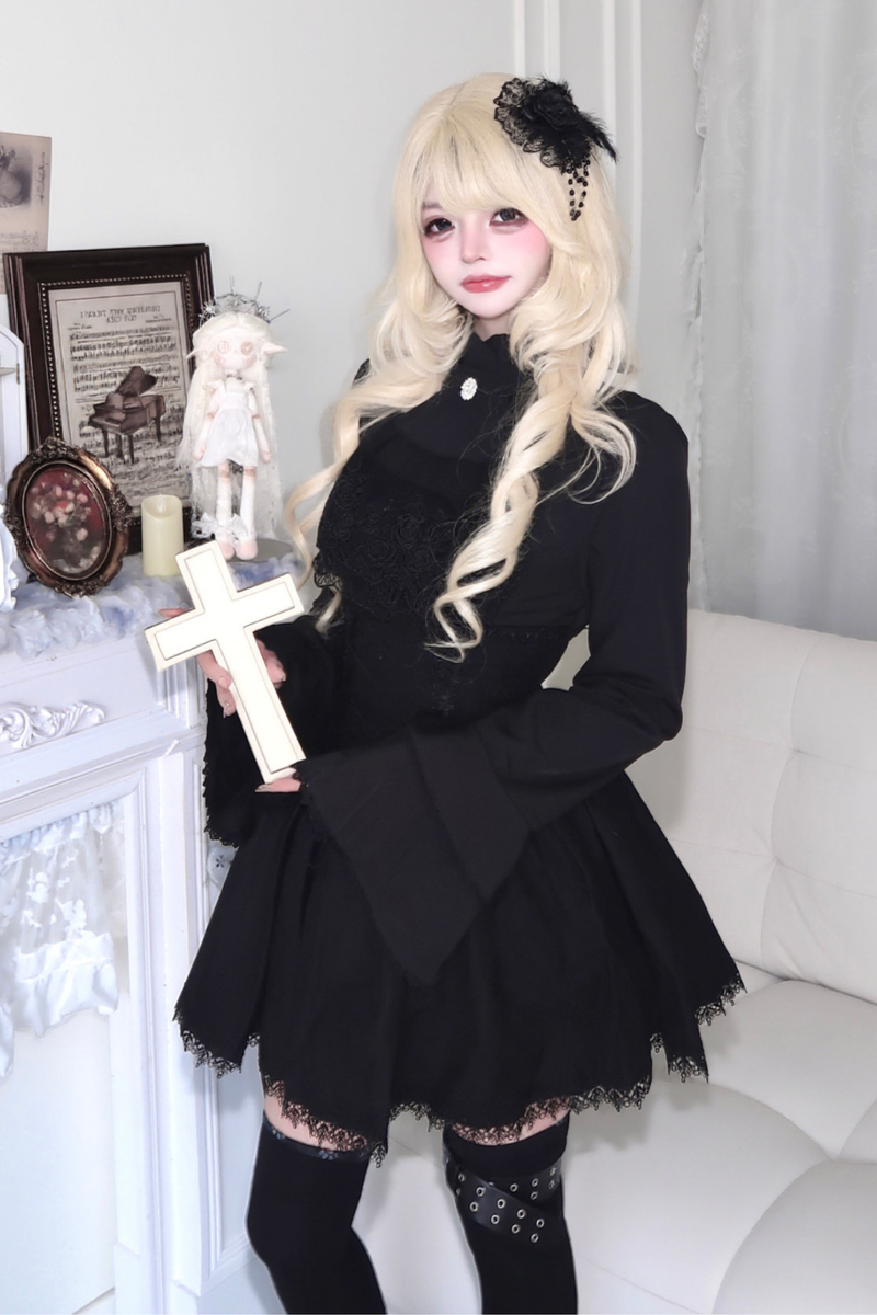 Gothic Top + Lace Skirt