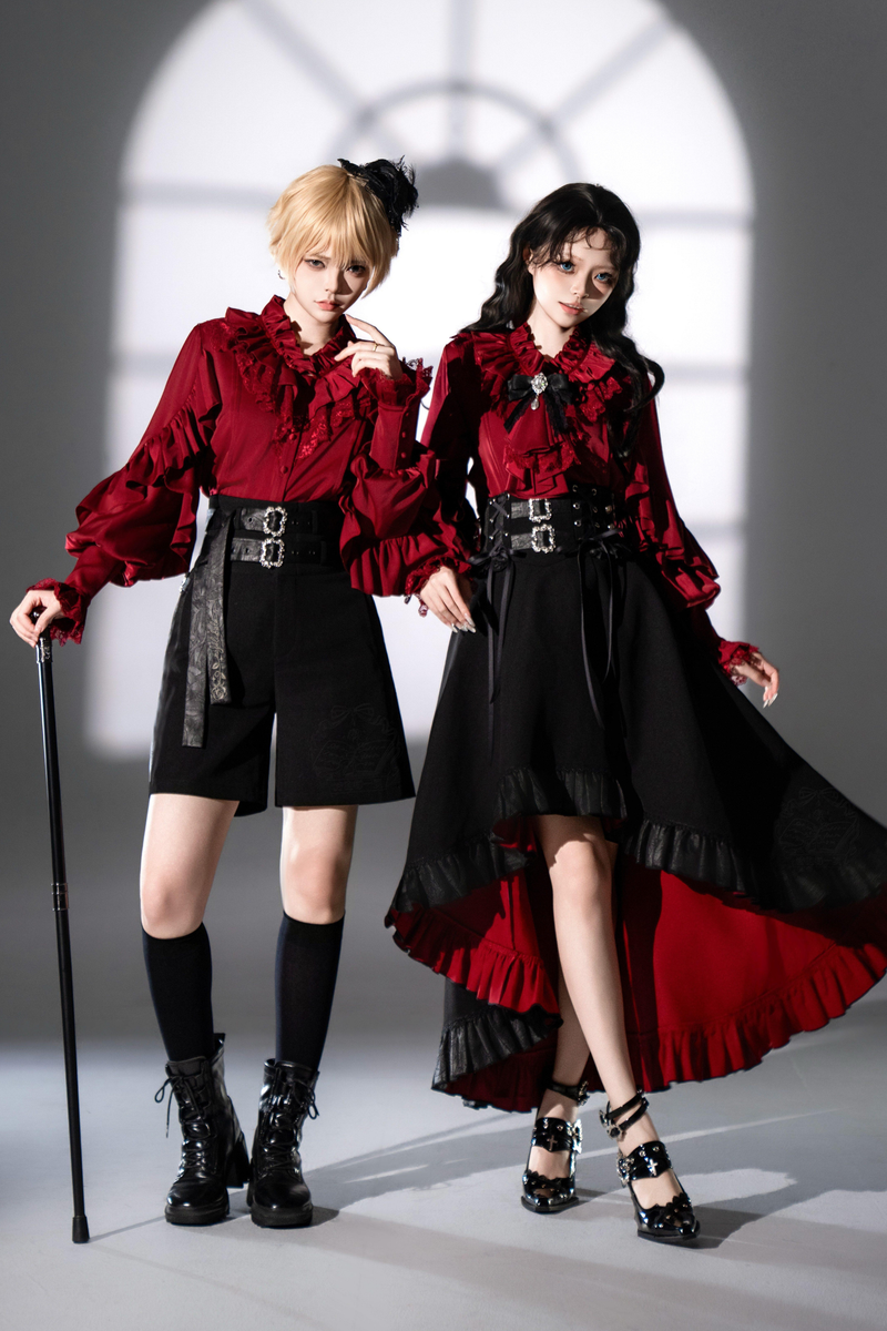 [pre-order Deadline: March 16] Classical Lolita Shirt + Asymmetrical Skirt + Fishtail Skirt + Shorts