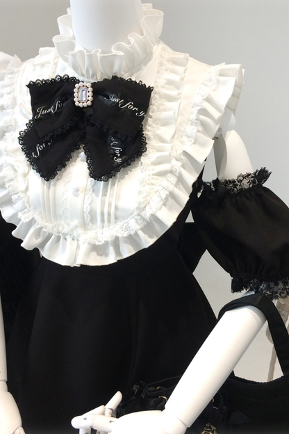 Rose Princess Off-the-shoulder Ruffle Ribbon Top