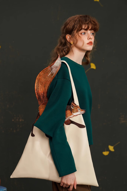 Fox Shoulder Canvas Bag