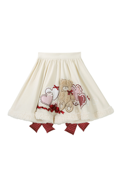 [pre-order] Rabbit Lolita Cape + Suspenders + Bear Design Skirt + Turtleneck