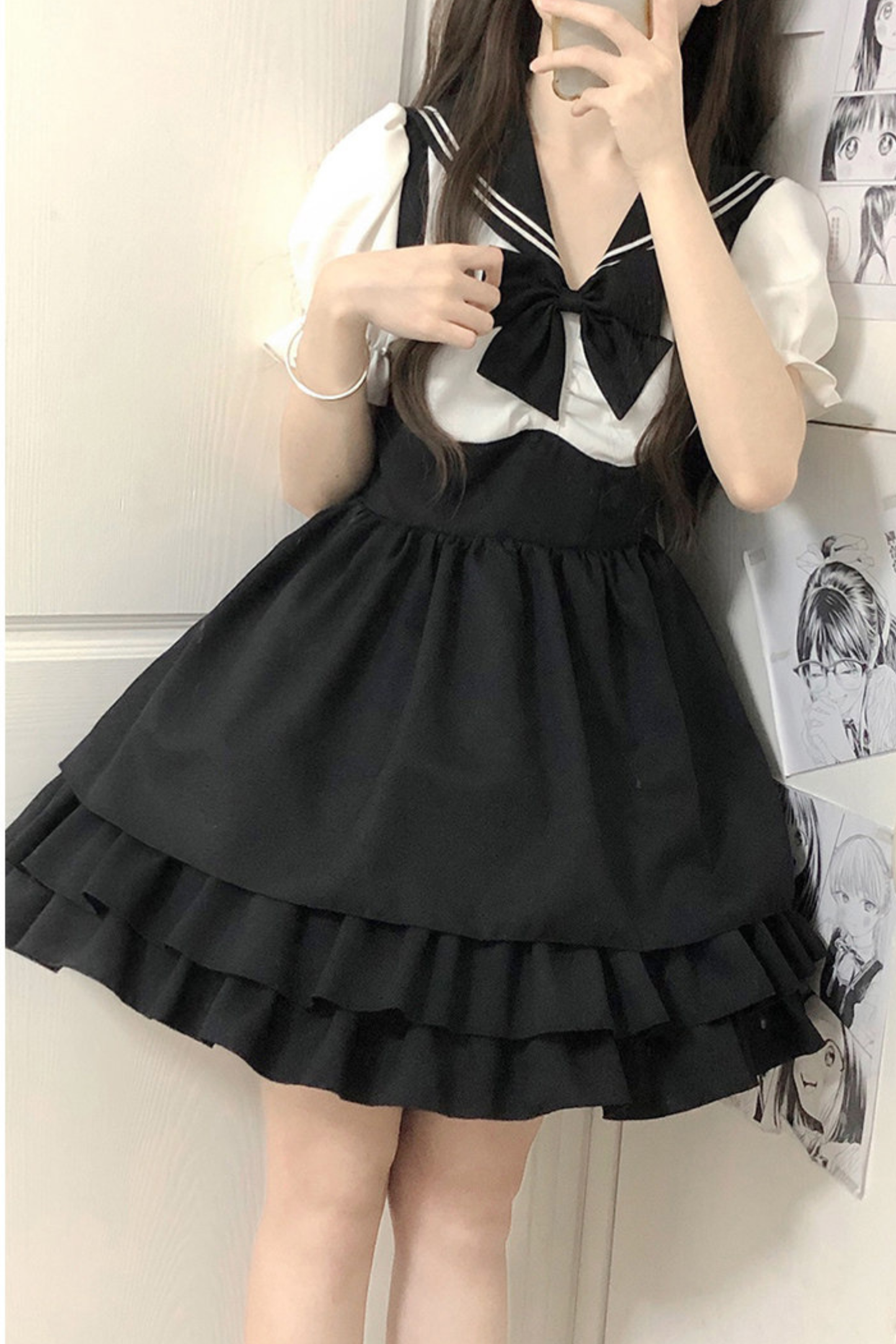 Dark Sailor Dress + Innerwear Skirt