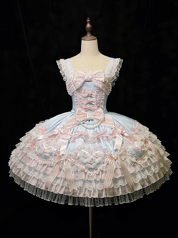 [pre-order Deadline: April 3] Pure Sweet Rose Fantasy Tiered Lolita Dress