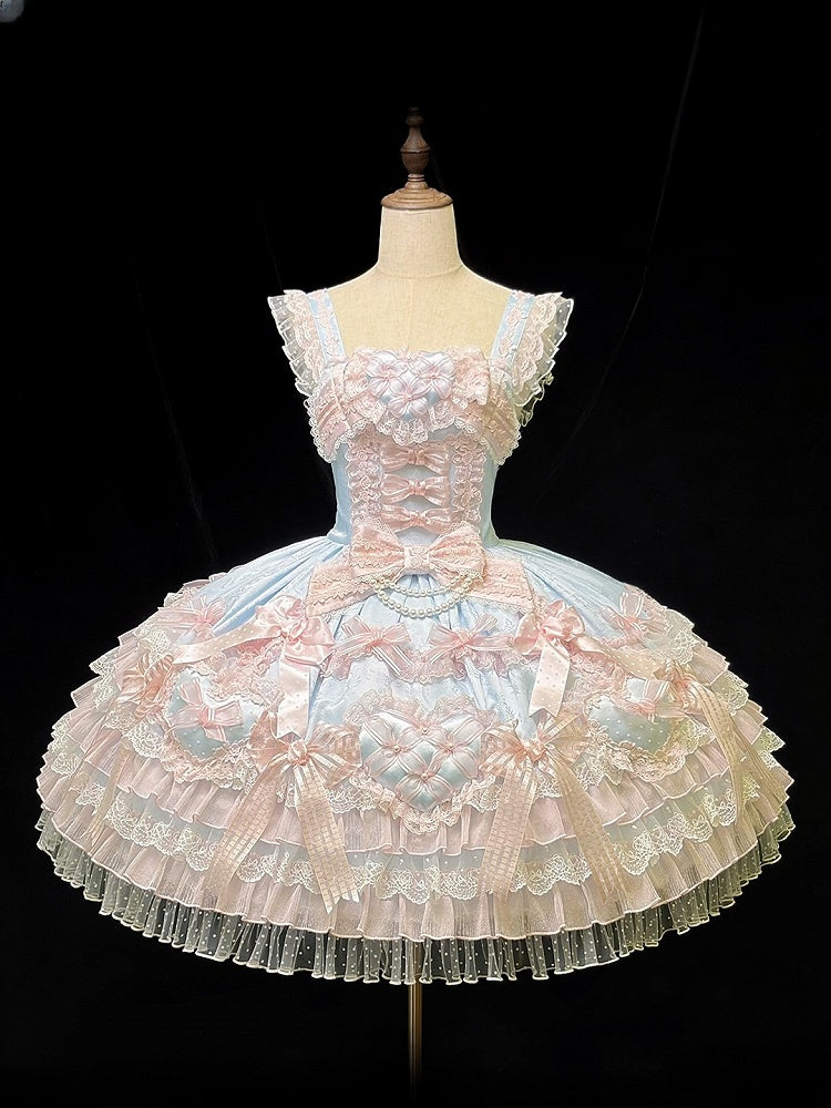 [pre-order Deadline: April 3] Pure Sweet Rose Fantasy Tiered Lolita Dress