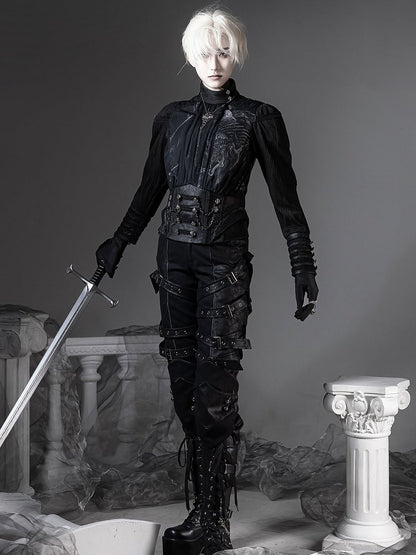 [pre-order Deadline: June 8] Phantom Knight Dark Gothic Prince Suit Full Set (jacket With Cape + Top + Pants)