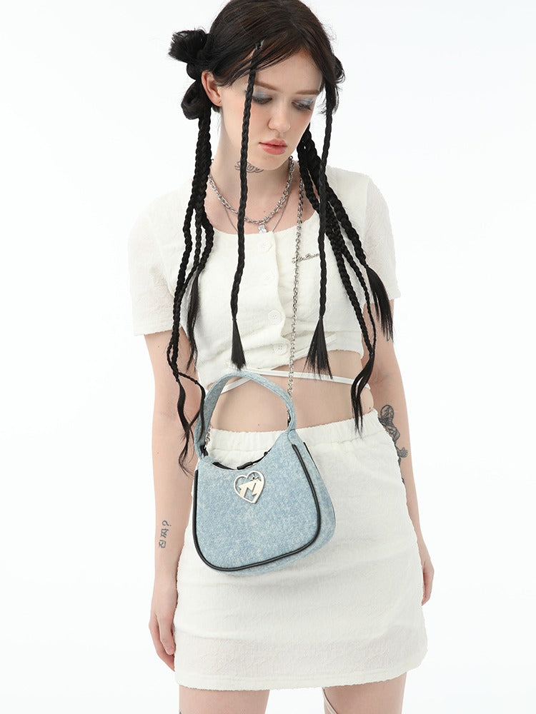 Y2k Original Hobo American Retro Old Denim Bag